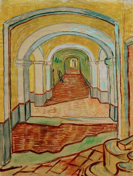 Korridor in der Heilanstalt von Vincent van Gogh