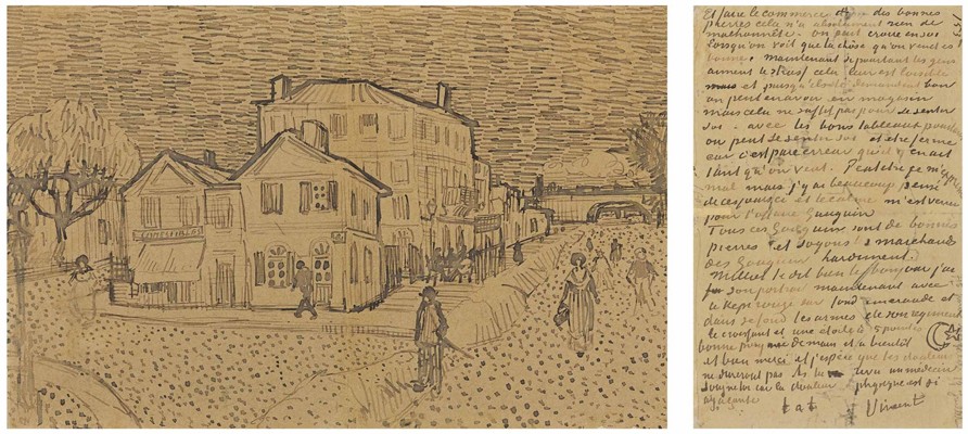 Das gelbe Haus (Die Straße), Brief an Theo von Arles, Samstag, 29. September 1888 von Vincent van Gogh