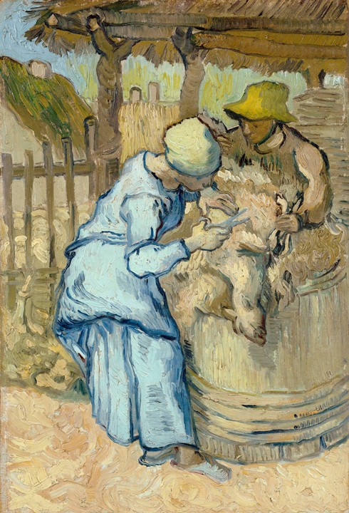 Die Schafscherer (nach Millet) von Vincent van Gogh