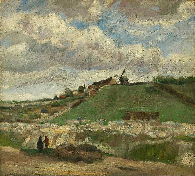 Hügel von Montmartre mit Steinbruch. Paris, Juni - Juli 1886 von Vincent van Gogh