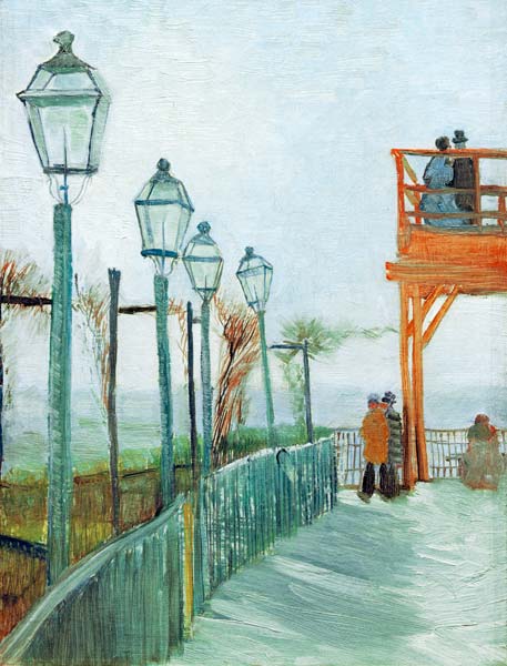 Terrace...Moulin Blute-fin von Vincent van Gogh