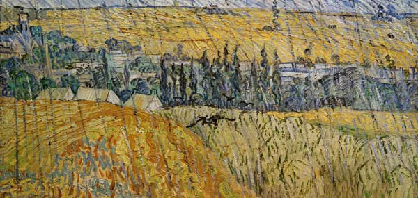 V.v.Gogh, Rain - Auvers / Paint./ 1890 von Vincent van Gogh