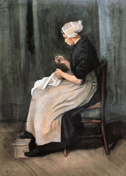 v.Gogh/Seamstress from Scheveningen/1881 von Vincent van Gogh