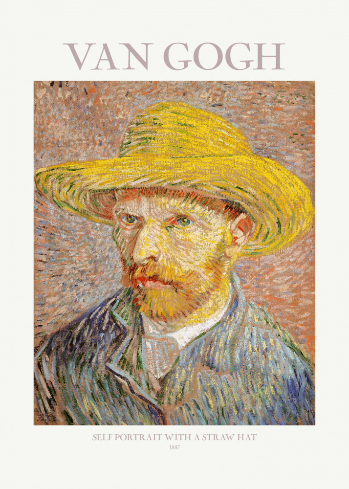 Selbstporträt mit Strohhut von Vincent van Gogh
