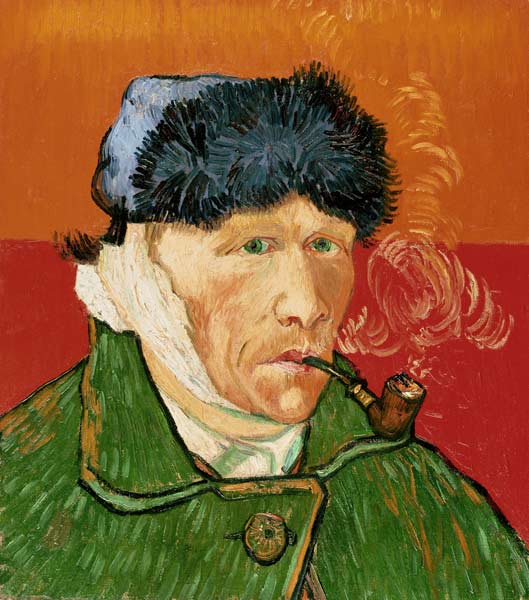 Self Portrait with Bandaged Ear and Pipe von Vincent van Gogh