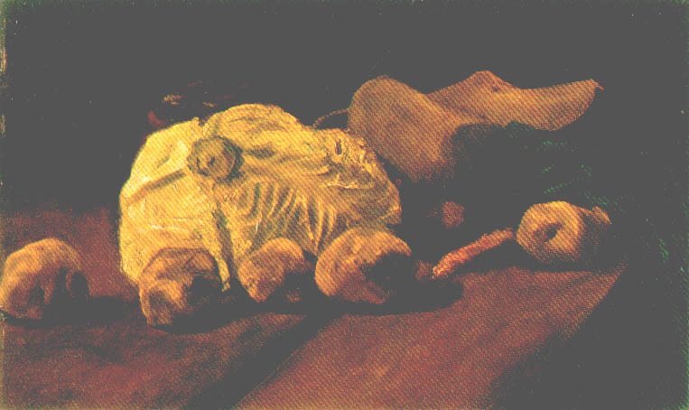 Stilleben mit Kohl und Holzschuhen von Vincent van Gogh