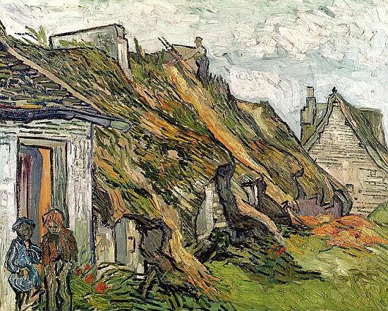 Thatched Cottages in Chaponval, Auvers-sur-Oise von Vincent van Gogh