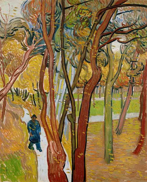 Der Garten des Hospitals Saint-Paul (Fallende Blätter) von Vincent van Gogh