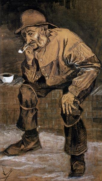 Old man with a pipe 1883  & in