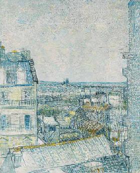 View from the Artist''s Window, rue Lapic, 1887 (oil & pencil on board)