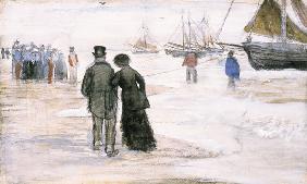 Der Strand bei Scheveningen 1882