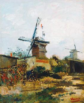 Windmühlen auf dem Montmartrehügel 1886