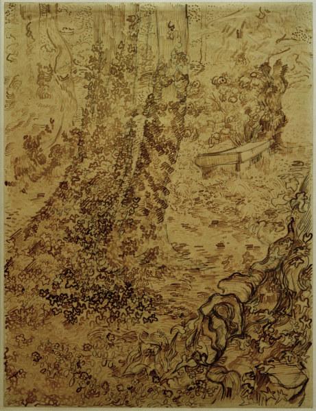 v.Gogh, Trees w.Ivy in Asylum Garden von Vincent van Gogh