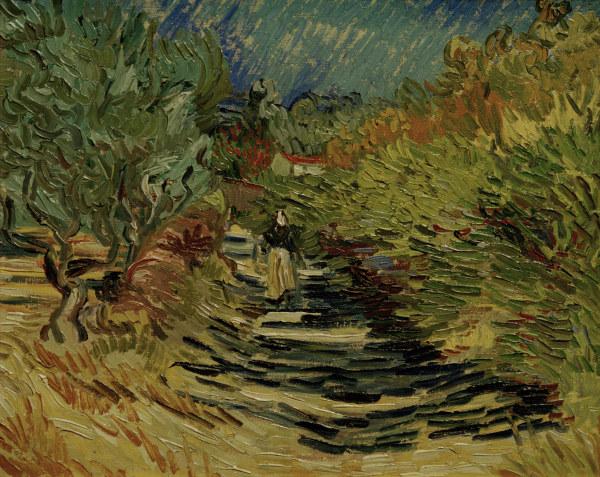 V.van Gogh, Path at St-Rémy /Ptg./1889 von Vincent van Gogh