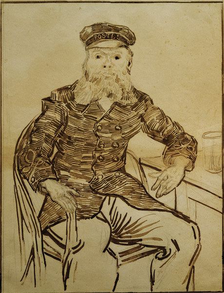 V.van Gogh, Postman Joseph Roulin/Draw. von Vincent van Gogh