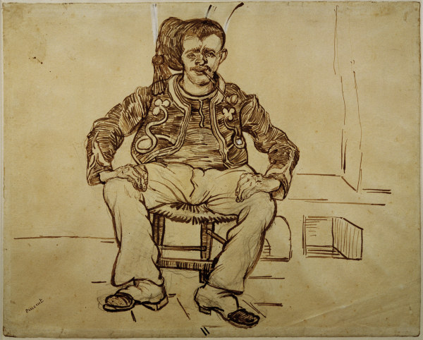 V.van Gogh, Zouave Sitting /Draw./ 1888 von Vincent van Gogh
