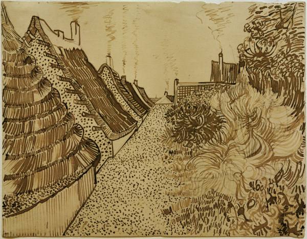 V.v.Gogh, Street in Saintes-Maries/Draw. von Vincent van Gogh
