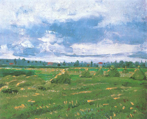 Weizenfeld mit Hocken und Schnitter von Vincent van Gogh