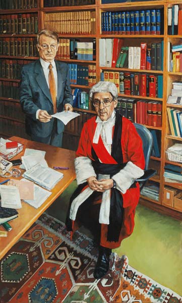 Mr Justice Moses with his Clerk John Furey von  Vincent  Yorke