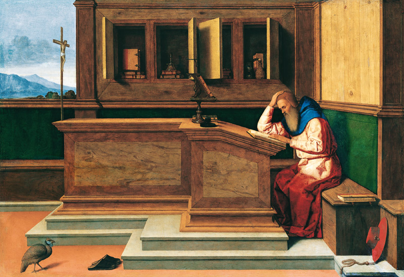 Der heilige Hieronymus im Studierzimmer von Vincenzo Catena