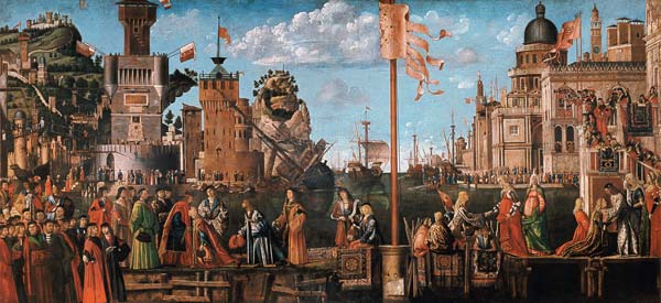 The Meeting of Etherius and Ursula and the Departure of the Pilgrims, from the St. Ursula Cycle, ori von Vittore Carpaccio