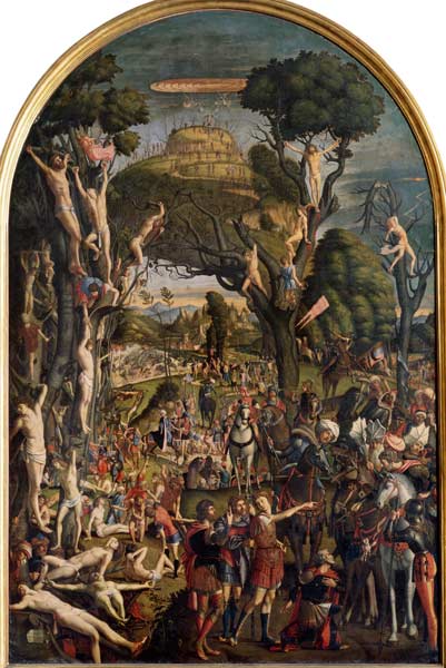 The Crucifixion and the Glorification the Ten Thousand Martyrs on Mt. Ararat von Vittore Carpaccio