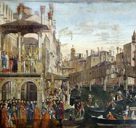 The Miracle of the Relic of the True Cross on the Rialto Bridge 1494