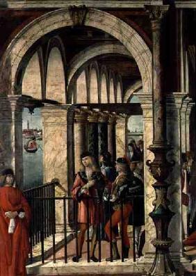 The Arrival of the English Ambassadors, detail, from the St. Ursula cycle 1498
