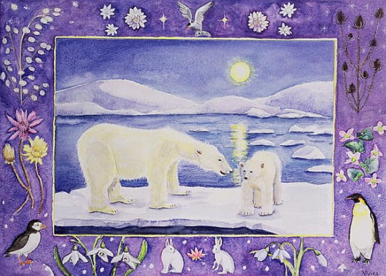 Polar Bear (month of January from a calendar)  von Vivika  Alexander