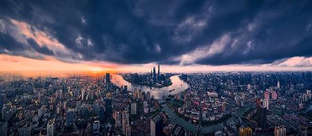 Shanghai in der Wolke