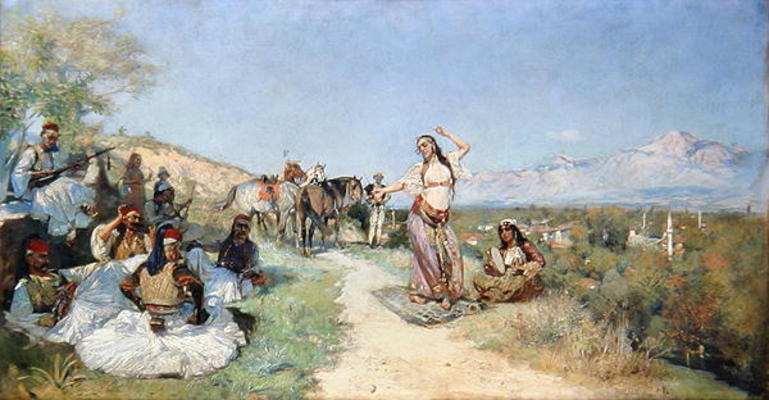 Taking a Break on the Journey, 1894 (oil on canvas) von Waclaw Pawliszak