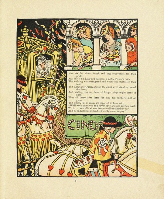 Illustration zum Märchen von Aschenputtel von Walter Crane