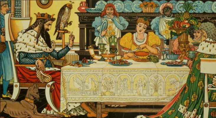 The Princess Shares her Dinner with the Frog, from 'The Frog Prince', 1874 von Walter Crane