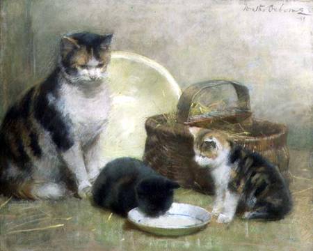 Cat and Kittens von Walter Frederick Osborne