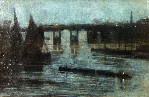Nocturne, Old Battersea Bridge, 1885 (oil on canvas) von Walter Greaves