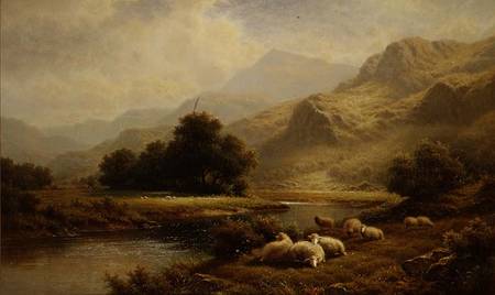 View on the Lledr, North Wales von Walter J. Watson