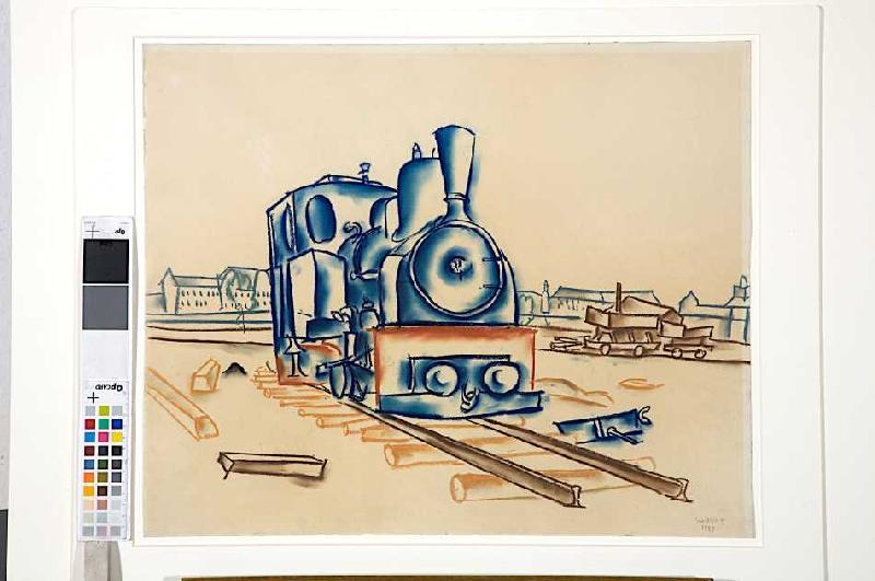 Lokomotive einer Feldbahn von Walter Ophey