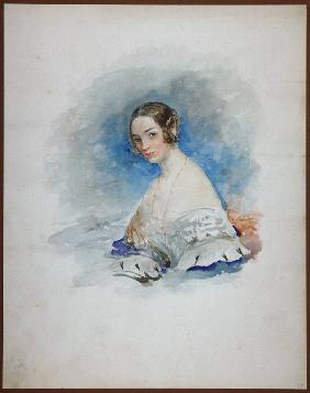 Porträt von Prinzessin Maria Iwanowna Kotschubei, geb. Barjatinskaja (1818-1843) 1846