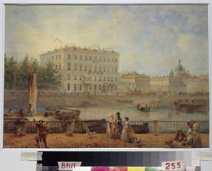 Sankt Petersburg. Blick auf die Fontanka und das Derschawin-Haus von Wassili Sadownikow