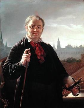 Self Portrait against the Window with a View of the Kremlin 1846