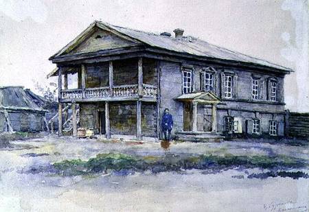 Surikov's House at Krasnoyarsk von Wassilij Iwanowitsch Surikow
