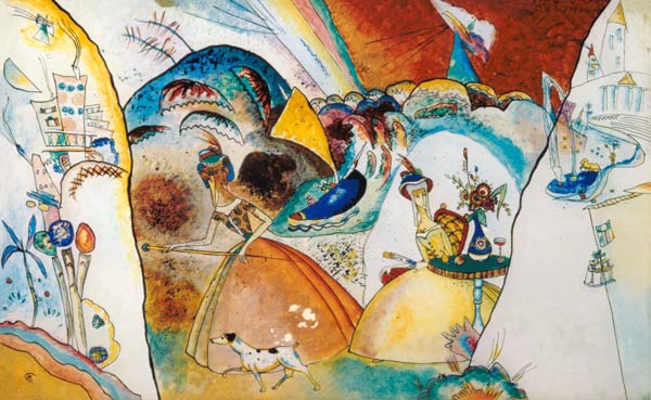 Damen in Reifröcken von Wassily Kandinsky