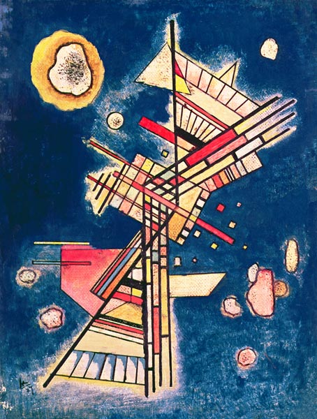 Composition with a Blue Background von Wassily Kandinsky