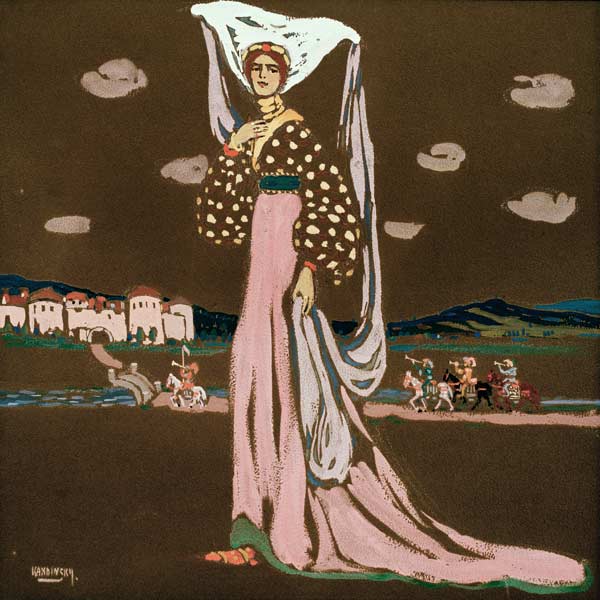 Die Nacht (Spazierende Dame) von Wassily Kandinsky
