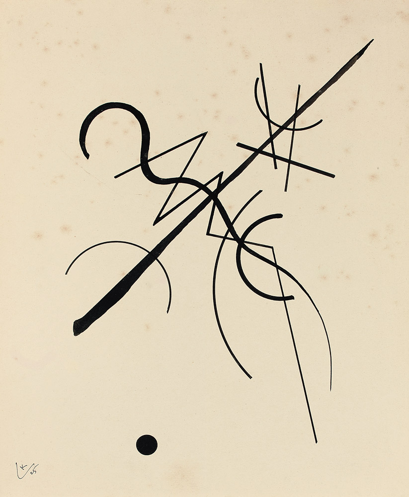 Zeichnung fur Punkt und Linie zu Flache von Wassily Kandinsky