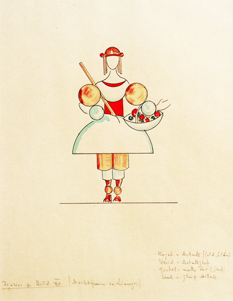 Bilder einer Ausstellung, Figur zu Bild XII: Marktfrau von Limoges von Wassily Kandinsky