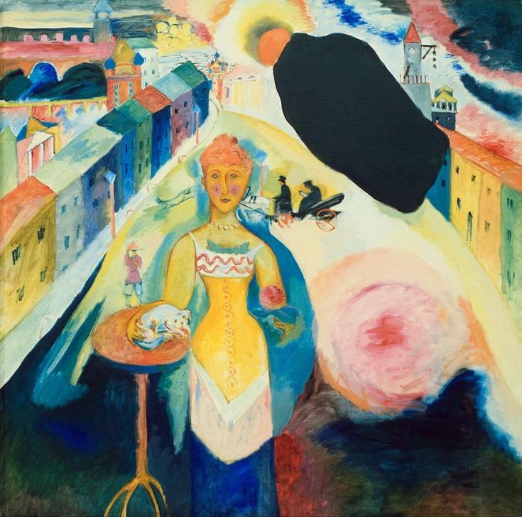 Dame in Moskau von Wassily Kandinsky