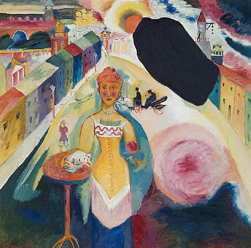 Dame in Moskau (Moskovitin) von Wassily Kandinsky