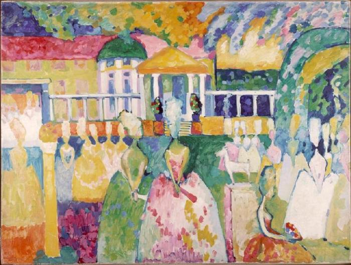 Damen in Krinolinen von Wassily Kandinsky
