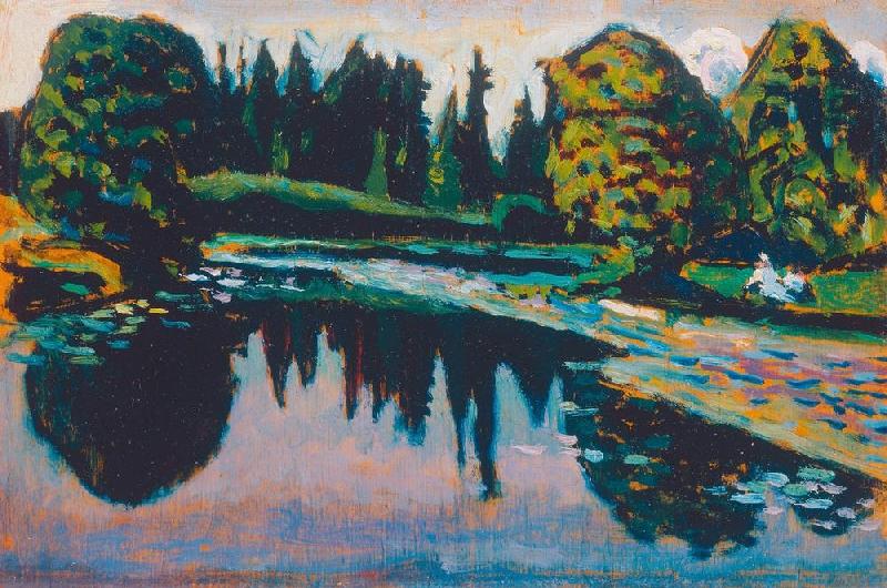 Der Fluß im Sommer von Wassily Kandinsky